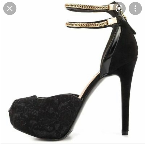 Guess “Katrines 3” Black Platform Stiletto 8. New - Picture 3 of 12